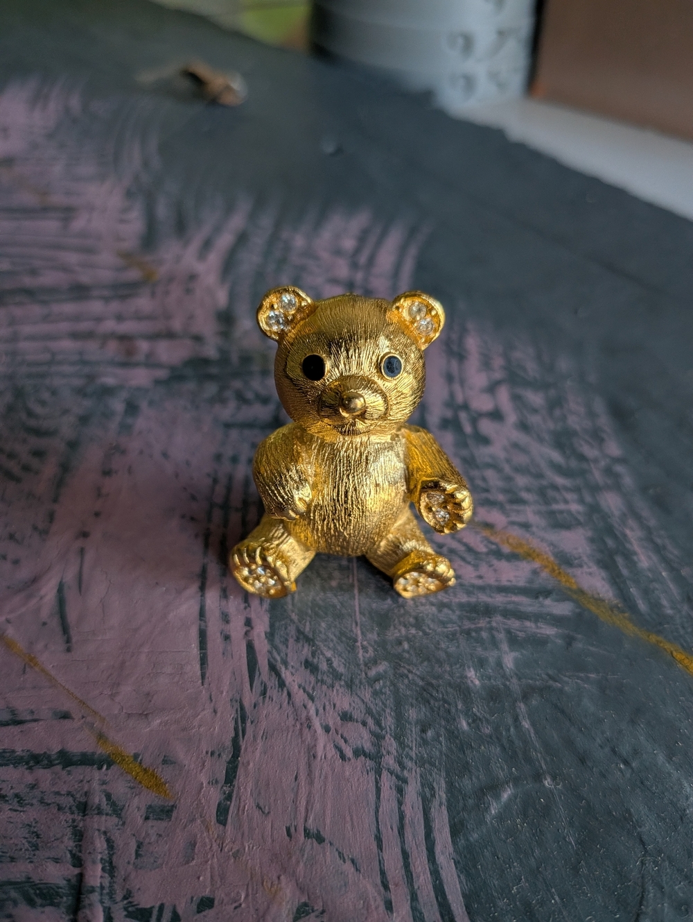 Vintage Trifari Teddy Bear Brooch Pin